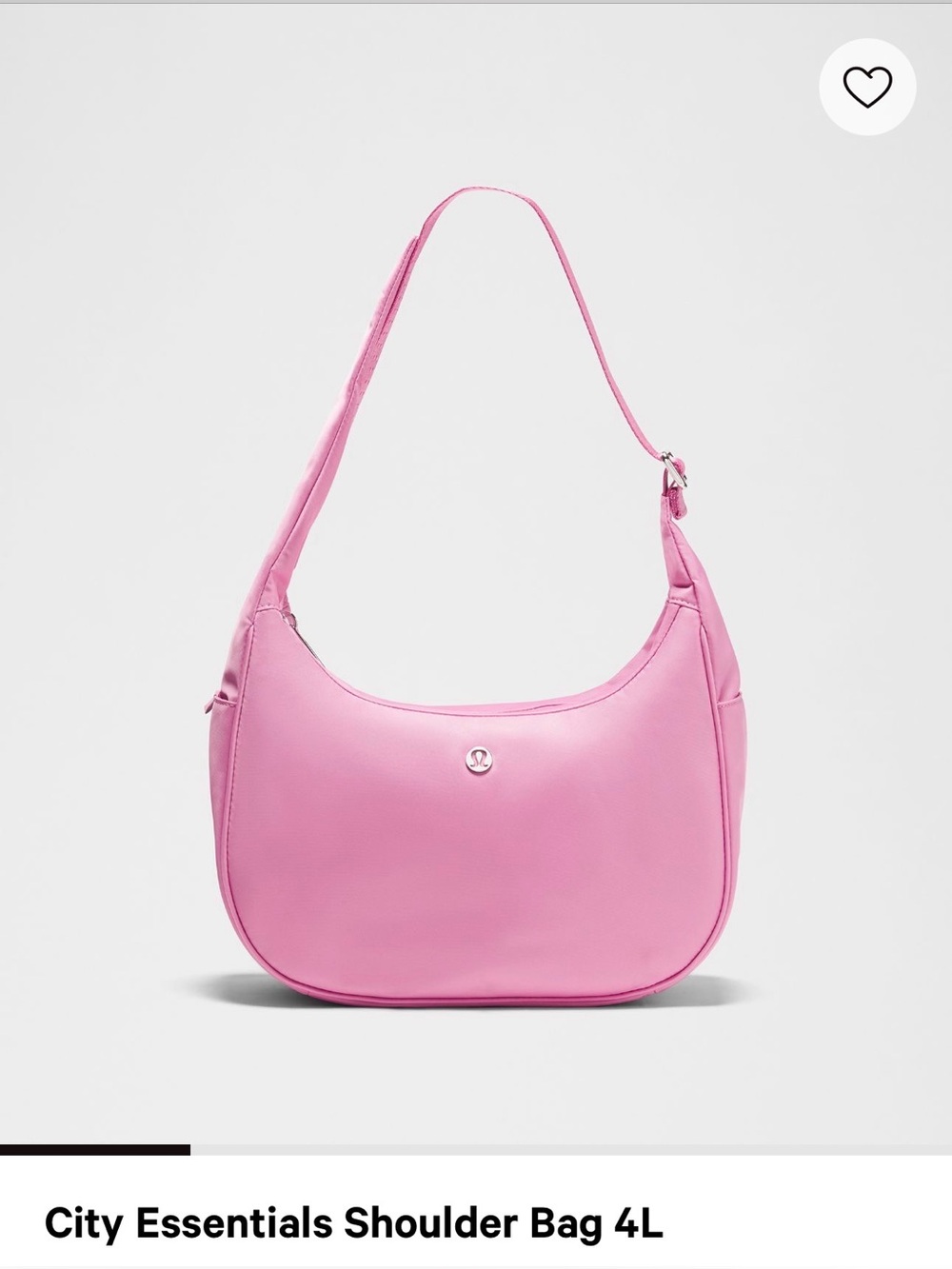 lululemon athletica Pink Shoulder Hobo Bag